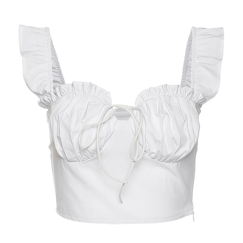 Chaleco plisado sin mangas para mujer, prenda exterior combinable