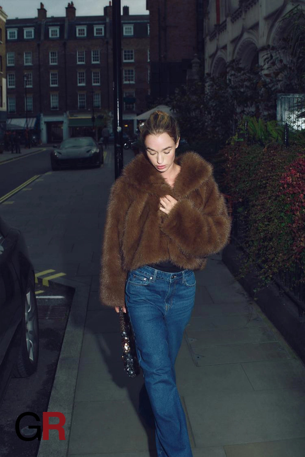 Vintage Luxe Mink-Effect Short Fur Coat - GlamoROZ