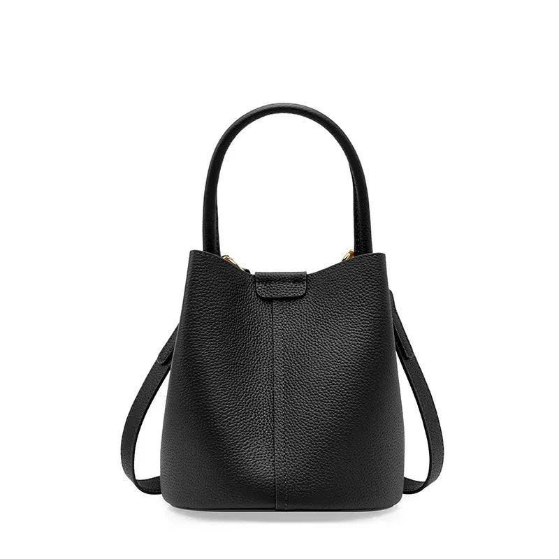 LuxeLeather Elysian Bucket Bag - GlamoROZ