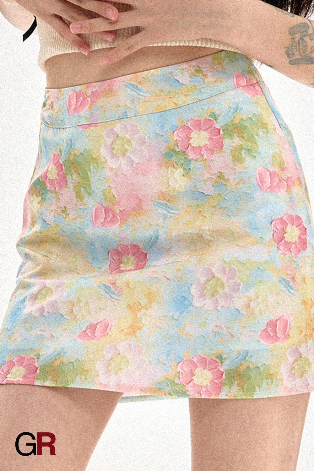 Women's Floral Skirt Summer High Waist Petite Short Dress Summer
