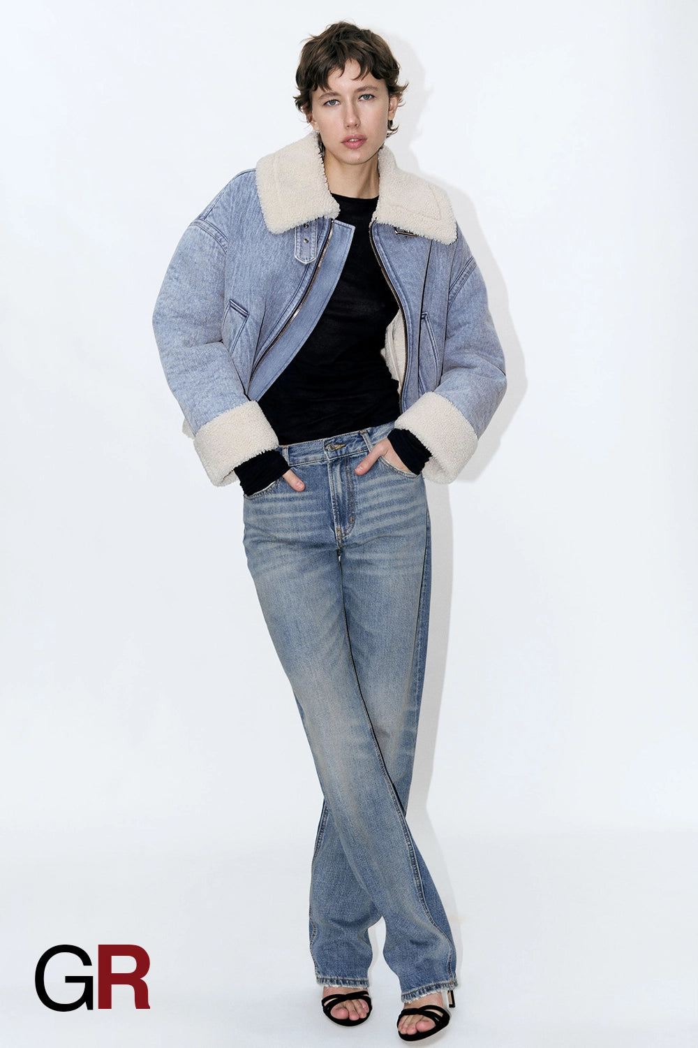 Cozy Chic Fleece Denim Jacket - GlamoROZ