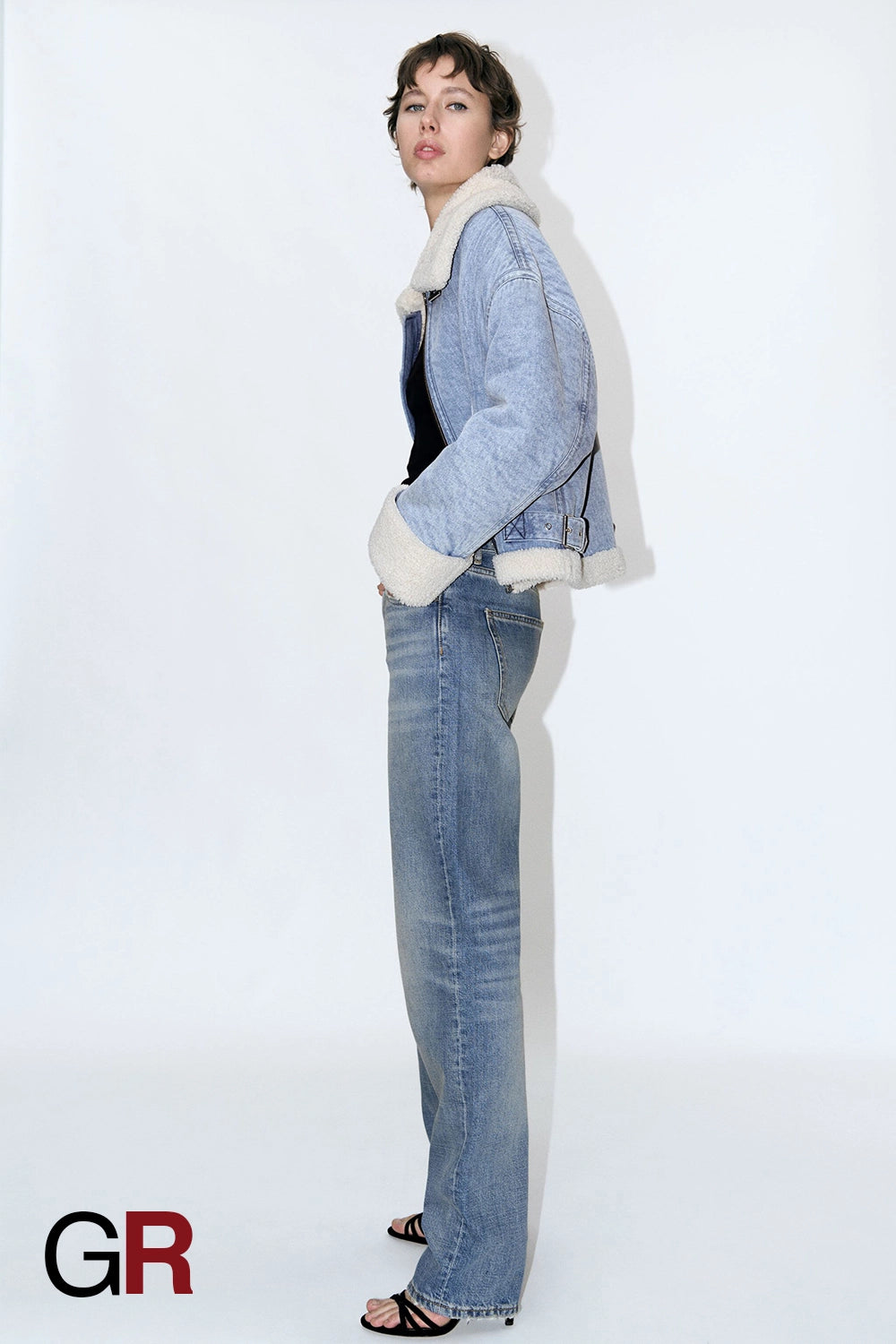Cozy Chic Fleece Denim Jacket - GlamoROZ