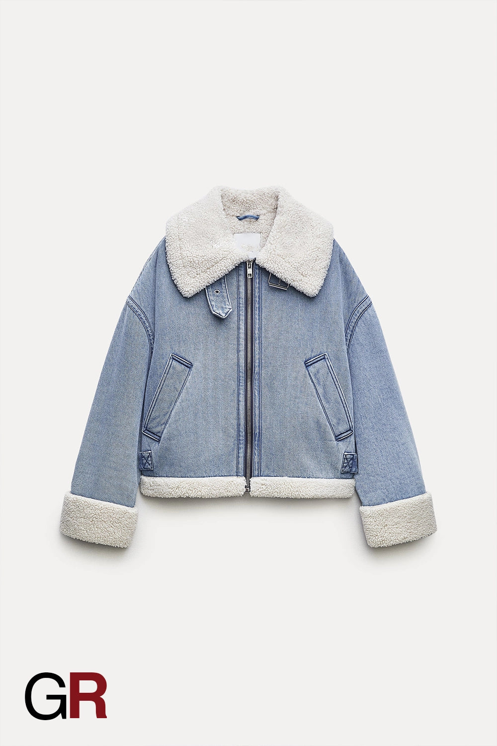 Cozy Chic Fleece Denim Jacket - GlamoROZ