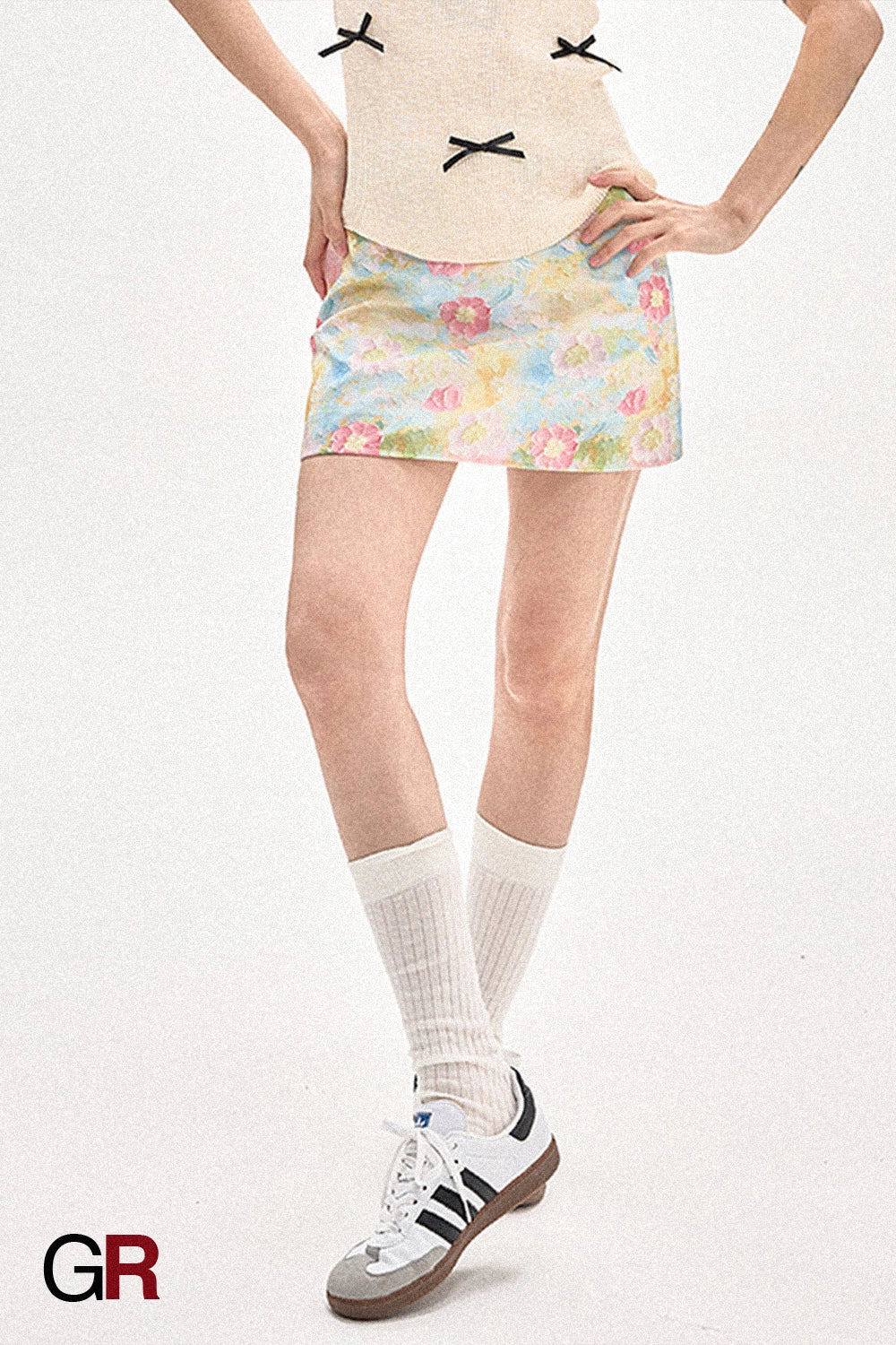 Women's Floral Skirt Summer High Waist Petite Short Dress Summer