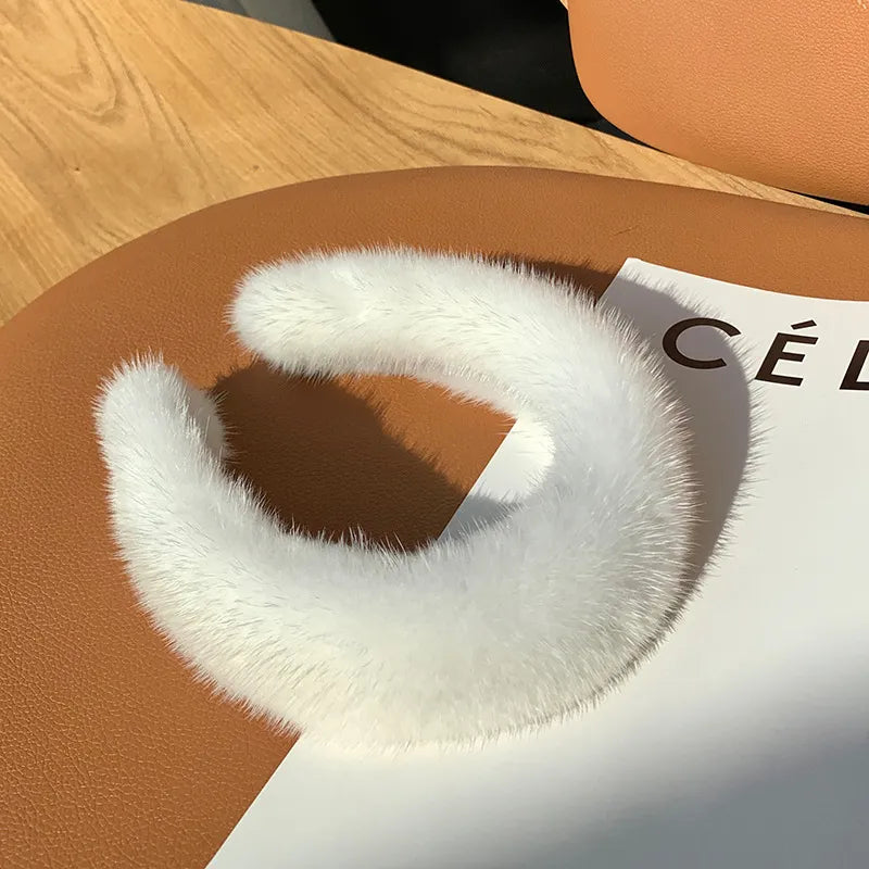 Velvet Luxe Mink Headband - GlamoROZ