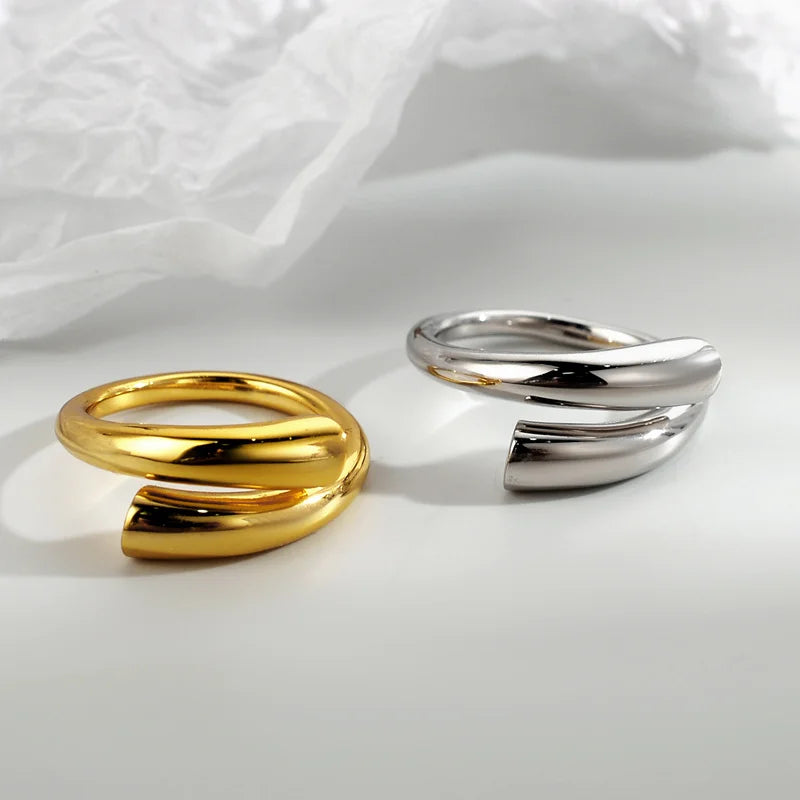 Graceful Geometry Minimalist Ring - GlamoROZ