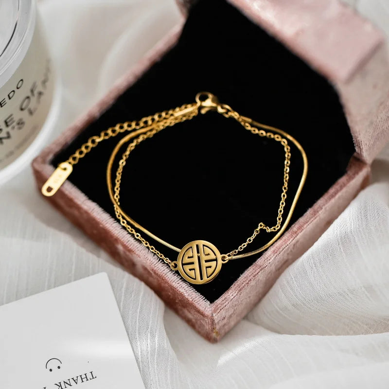 Double Blessing Charm Bracelet - GlamoROZ