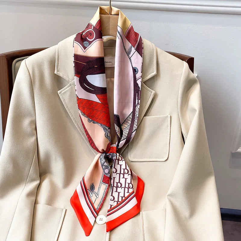LuxeFlow Versatile Silk Scarf - GlamoROZ