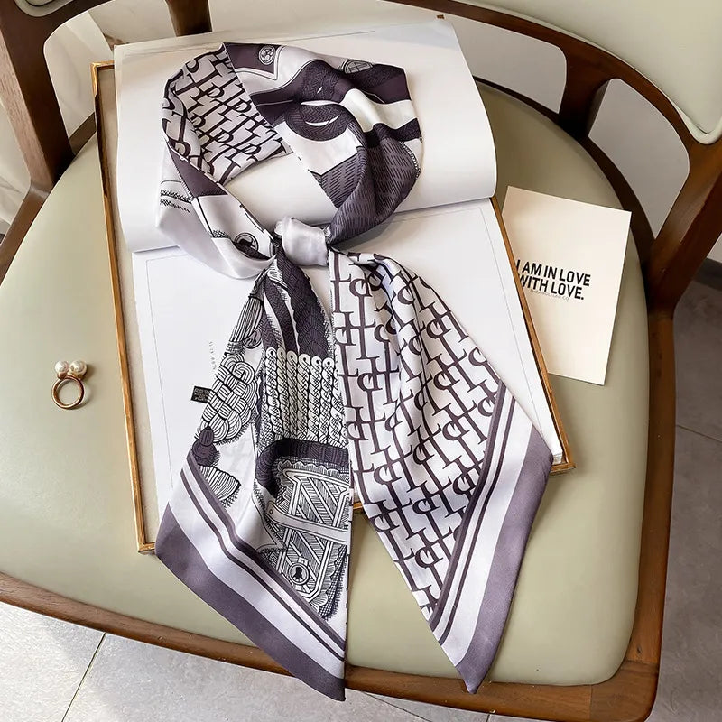 LuxeFlow Versatile Silk Scarf - GlamoROZ