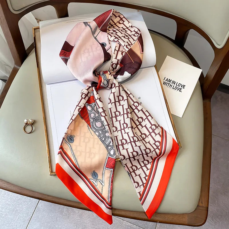 LuxeFlow Versatile Silk Scarf - GlamoROZ