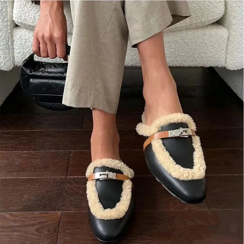 Regal Baotou Halftop Luxe Muller Flats - GlamoROZ