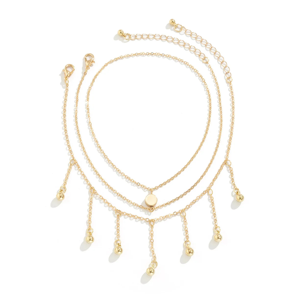 Luxury Cross and Tassel Suite Anklet - GlamoROZ