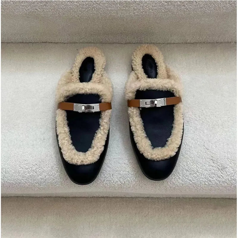 Regal Baotou Halftop Luxe Muller Flats - GlamoROZ