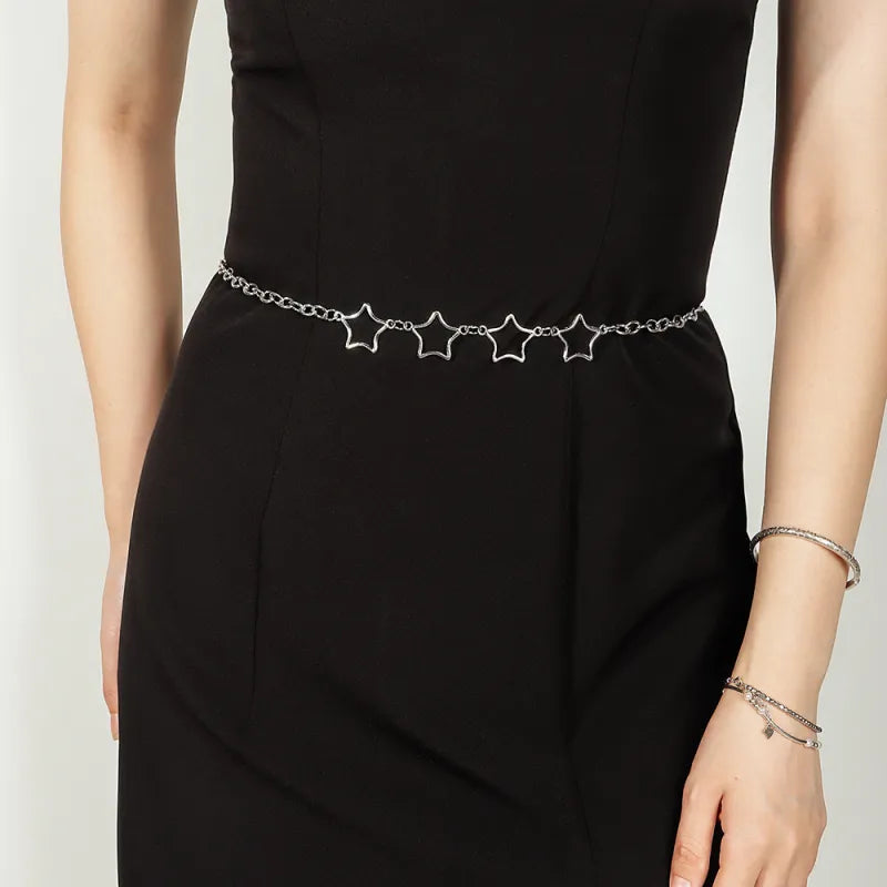 Starry Metal Waist Chain Belt - GlamoROZ