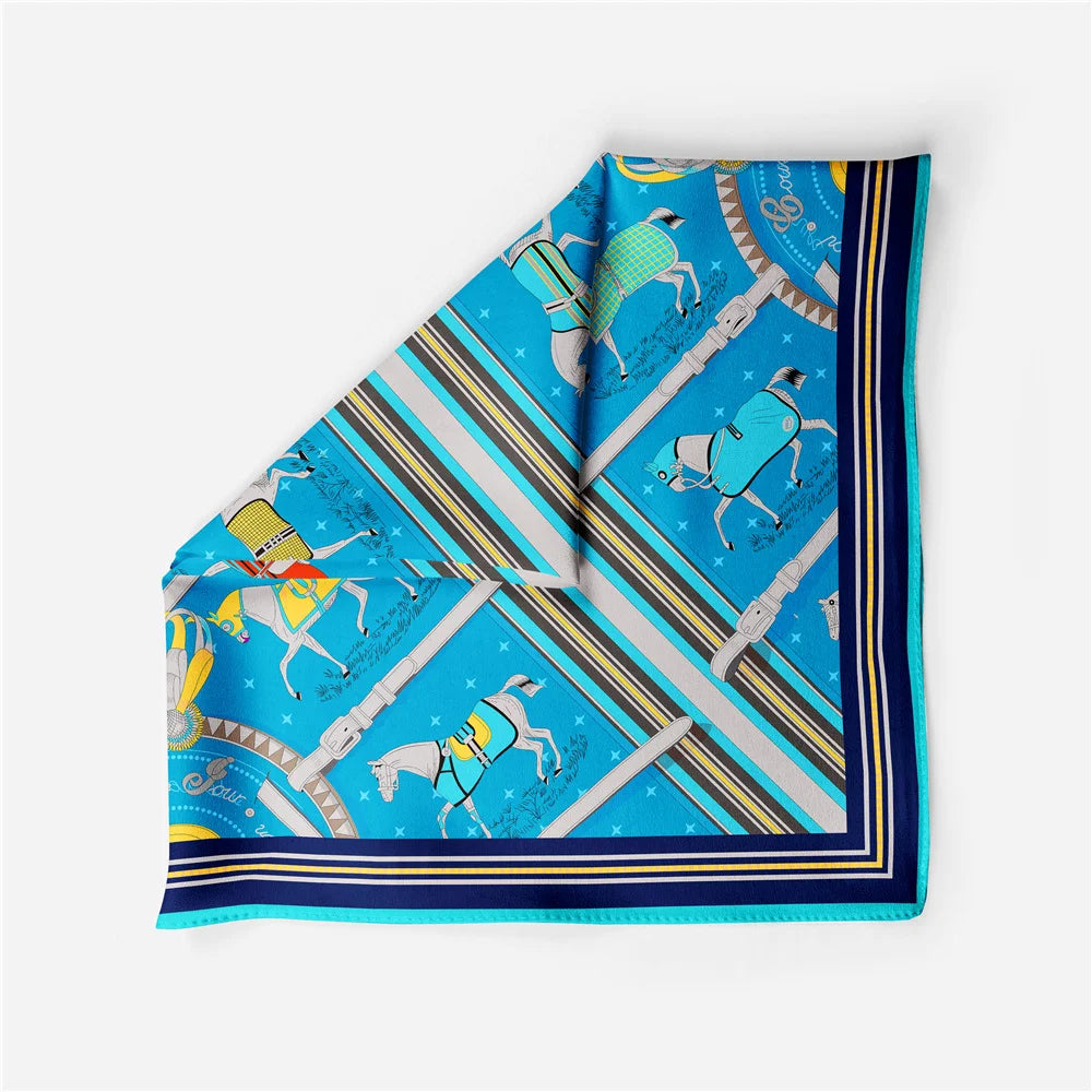 Plaid Silk Equestrian Chic scarf - GlamoROZ