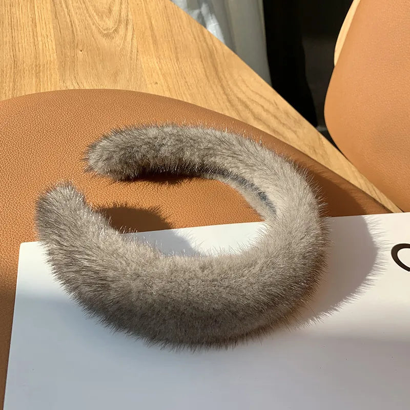Velvet Luxe Mink Headband - GlamoROZ