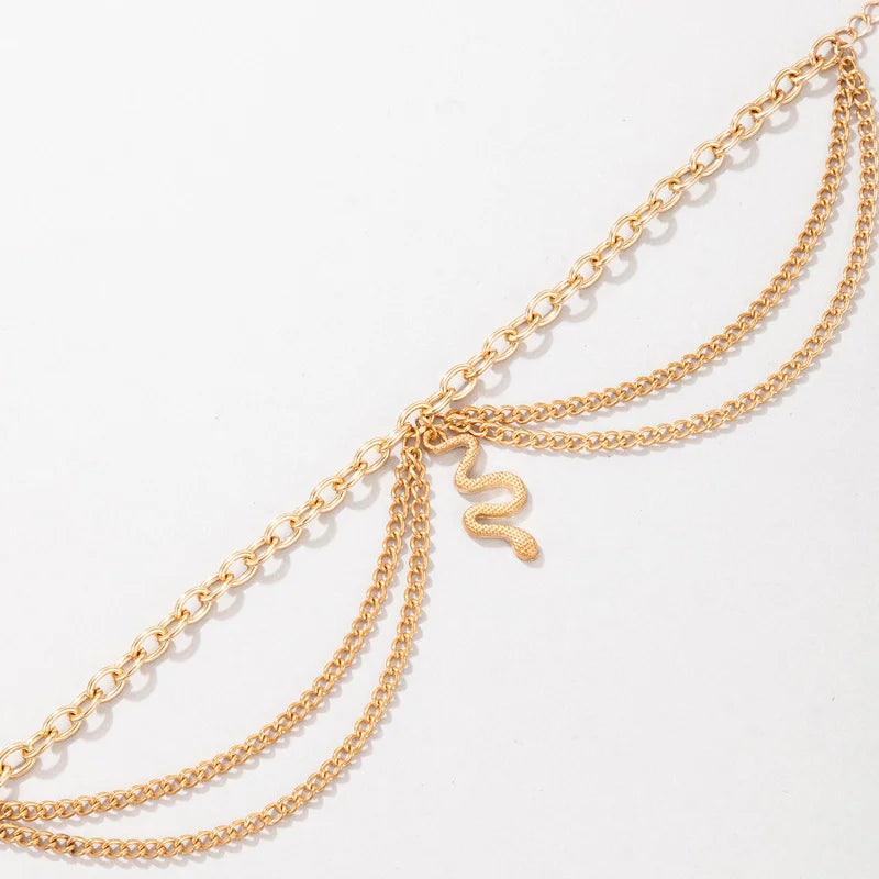 Exquisite Serpentine Multilayer Anklet - GlamoROZ