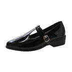 Retro Black New French Pointed Women's Short High Heels
