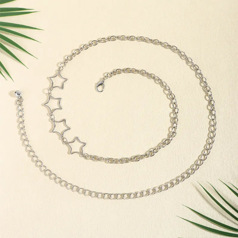 Starry Metal Waist Chain Belt - GlamoROZ