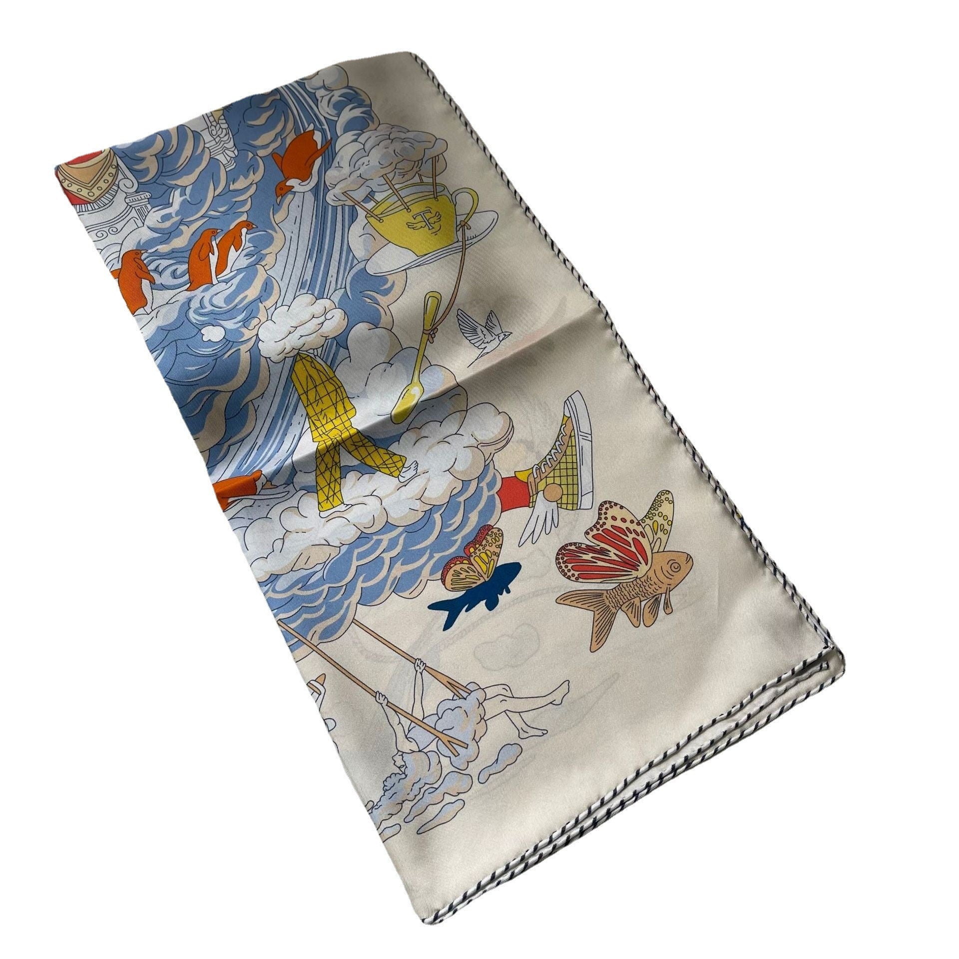 Women's Fashionable Personalized Spring Silk Twill Scarf