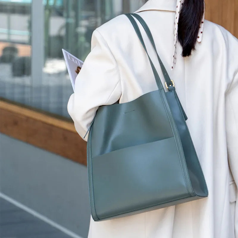 UrbanCraze Cowhide Commuter Tote - GlamoROZ