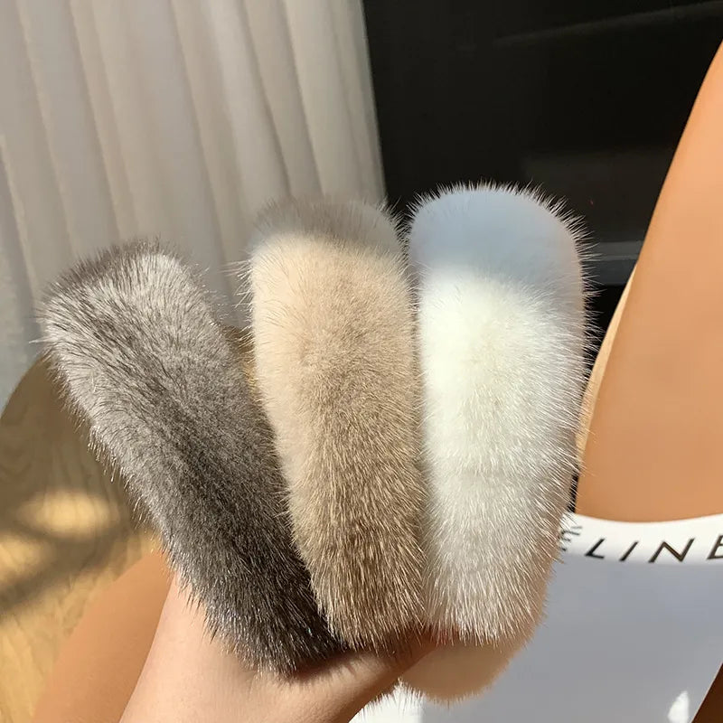 Velvet Luxe Mink Headband - GlamoROZ