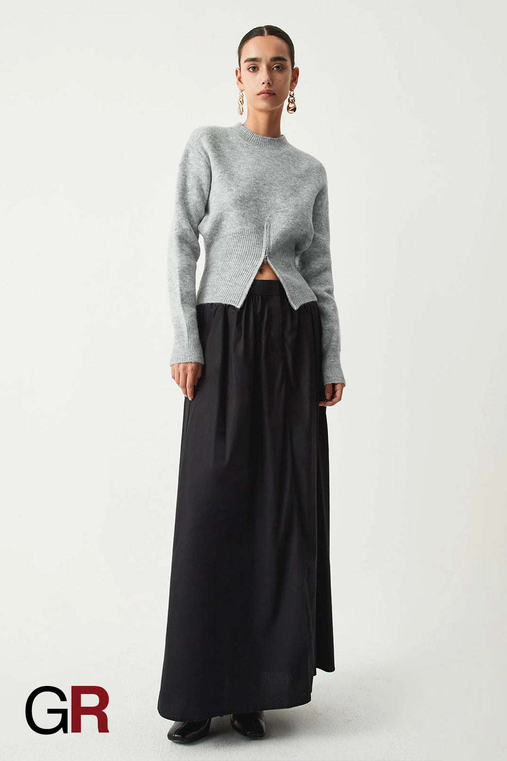 Luxe Western-Inspired Zipper Sweater - GlamoROZ