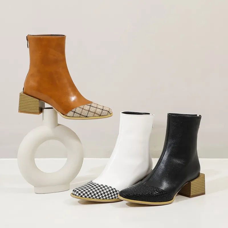Grandeur Brit Pointed Leather Boots - GlamoROZ