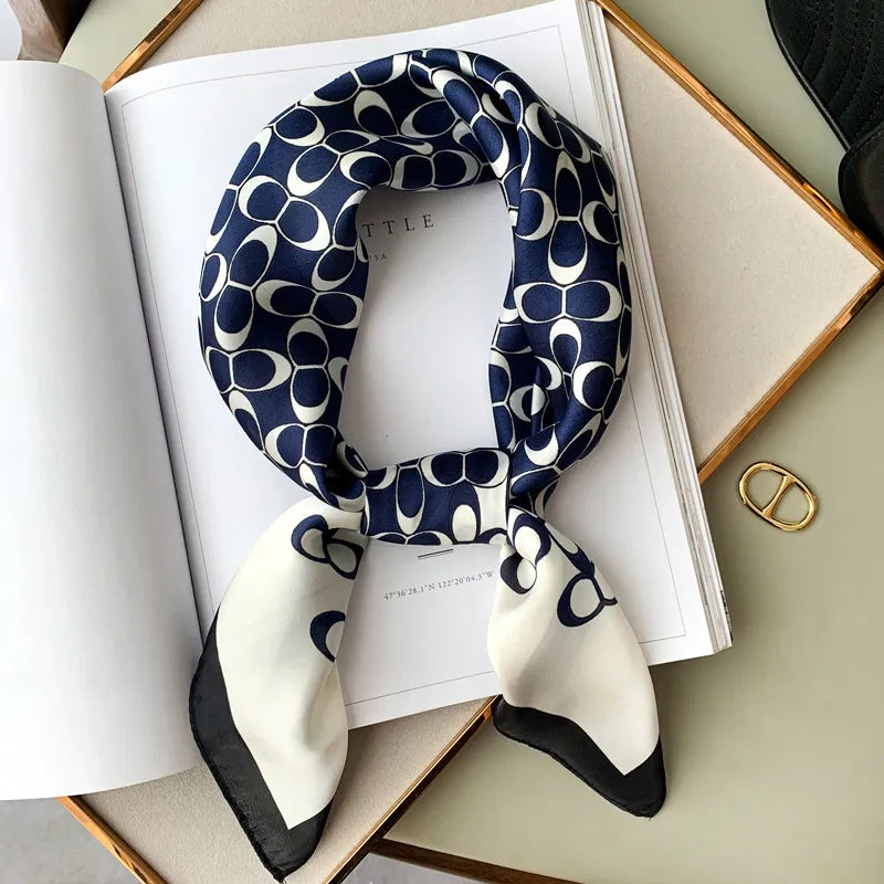 Retro-Chic Silk Scarf - GlamoROZ