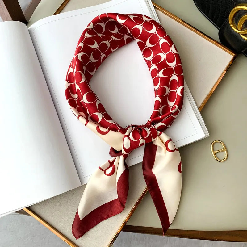 Retro-Chic Silk Scarf - GlamoROZ