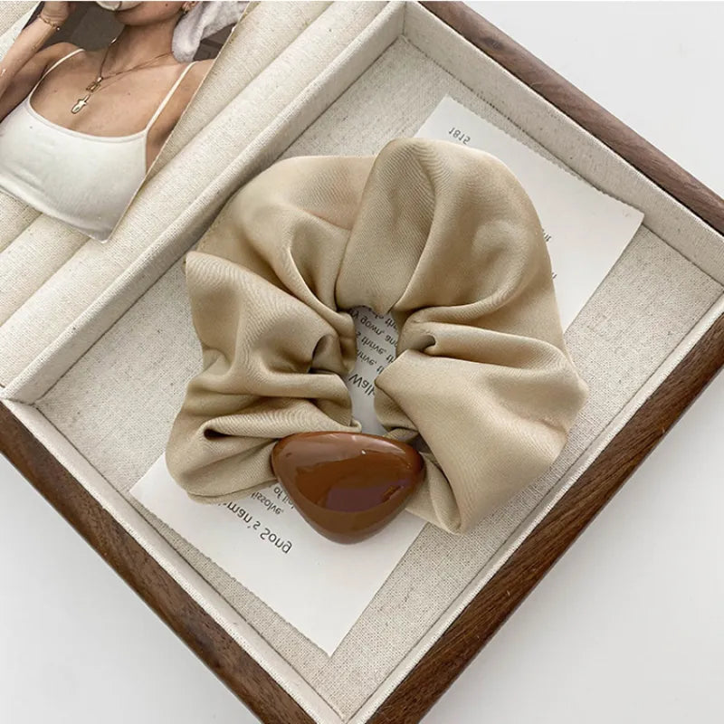 Luxe Satin Bloom Hair Tie - GlamoROZ
