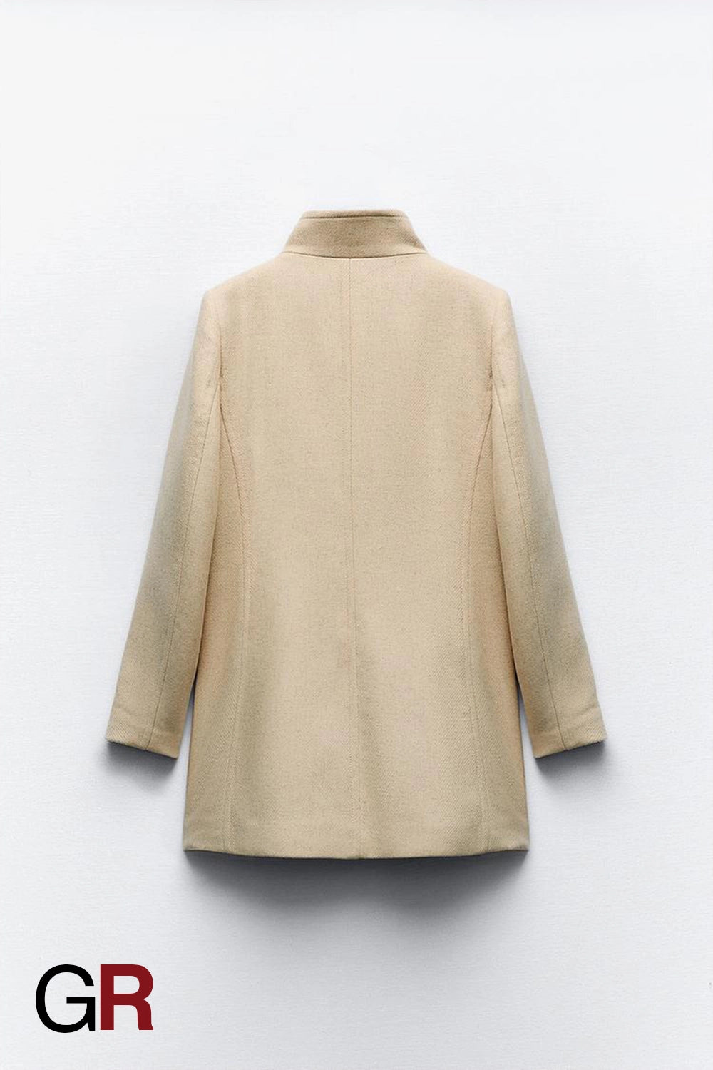 Elegant Slim-Fit Wool Coat in Solid Color - GlamoROZ
