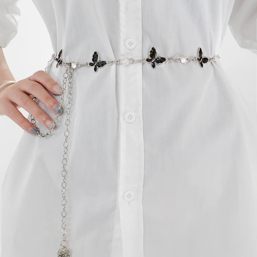 Butterfly Drop Chain Belt - GlamoROZ