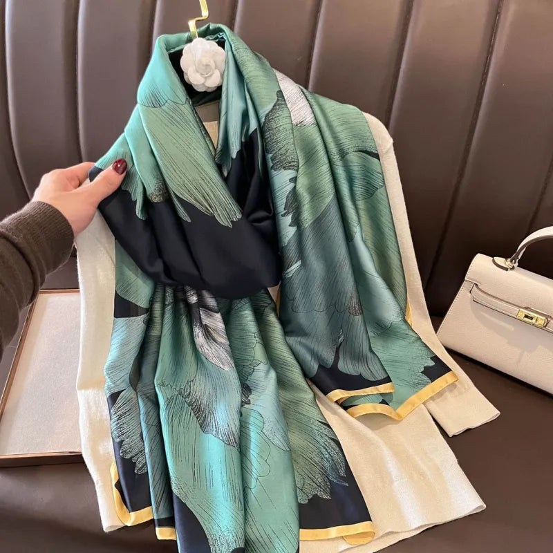 Chic Sunshield Silk Scarf - GlamoROZ