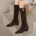 Below The Knee Women's Over-the-knee Skinny Low Heel Large Size Boots