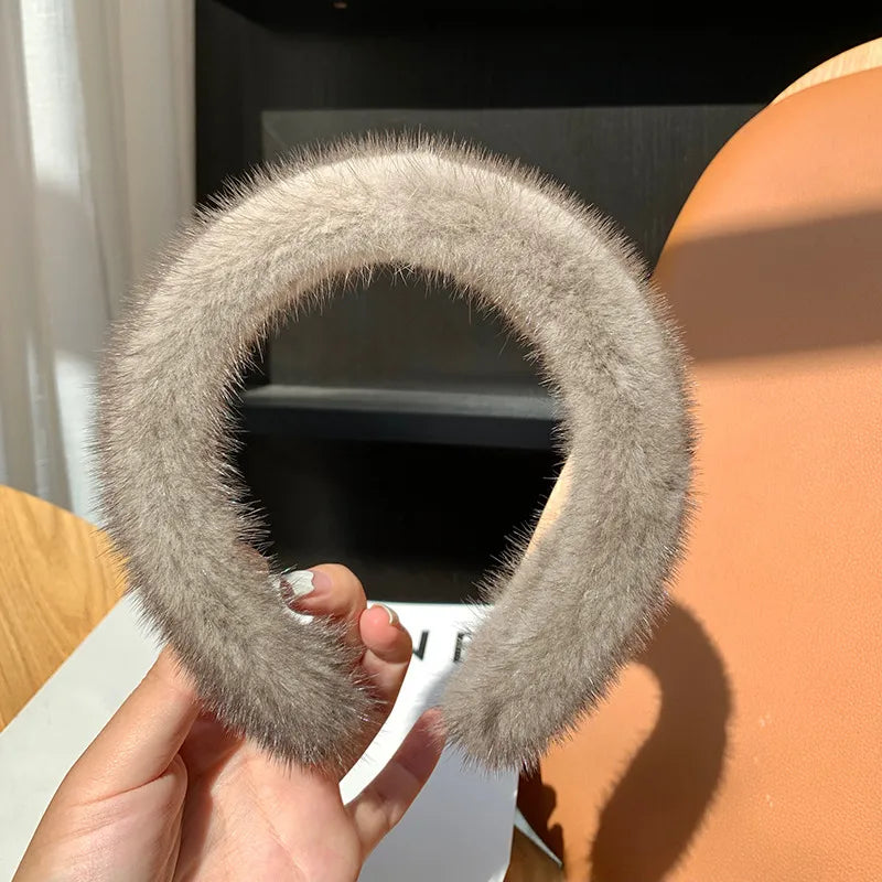 Velvet Luxe Mink Headband - GlamoROZ