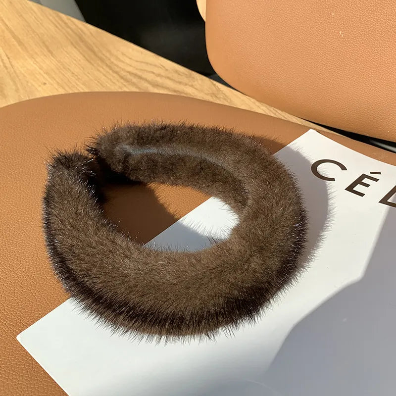 Velvet Luxe Mink Headband - GlamoROZ