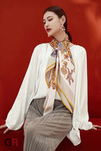 Silk scarf female square