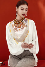 Silk scarf female square