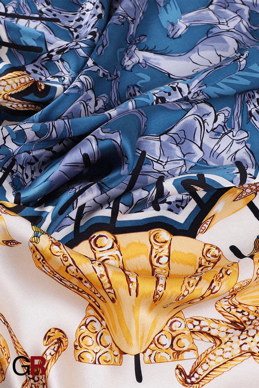 Silk scarf female square