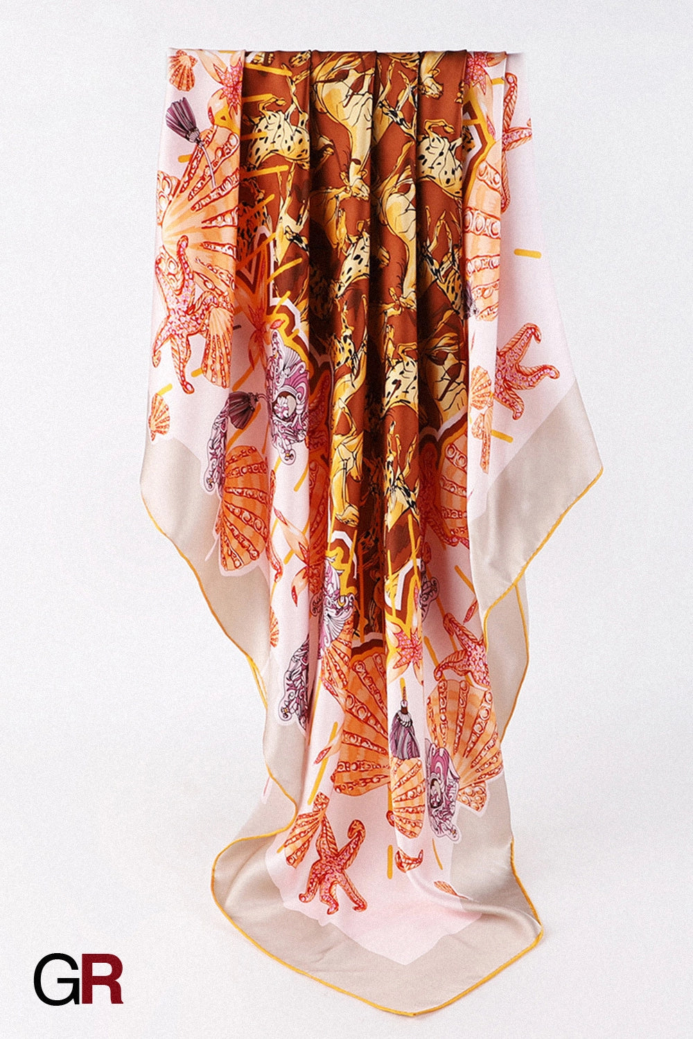 Silk scarf female square