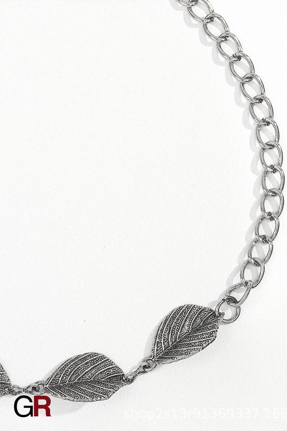 Leaf Style Waist Chain Retro Paired With Denim Skirt And Pants