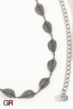 Leaf Style Waist Chain Retro Paired With Denim Skirt And Pants
