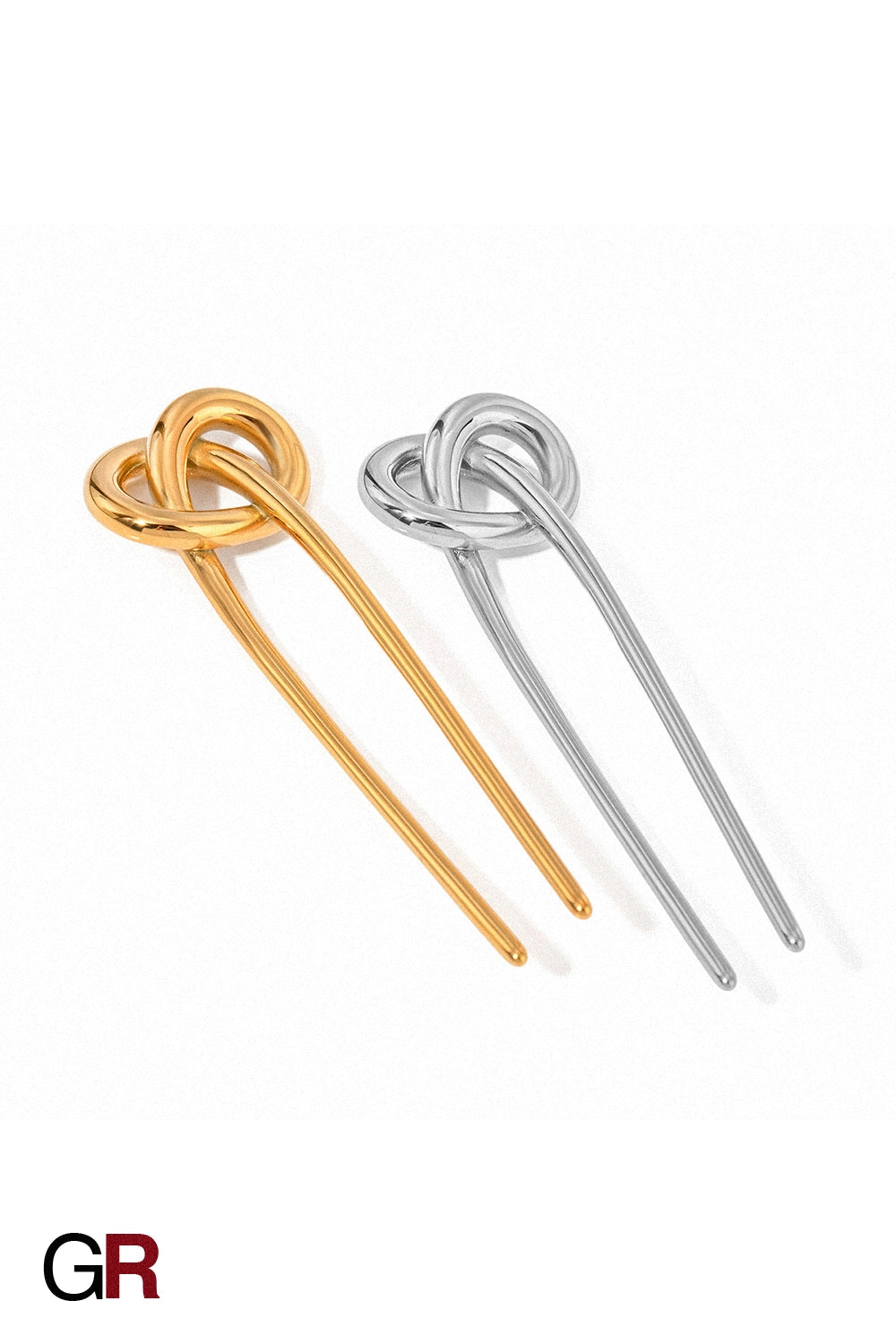European And American Hair Clasp Simple Tie Up The Hair Elegant 18K Gold Stainless Steel Hairpin