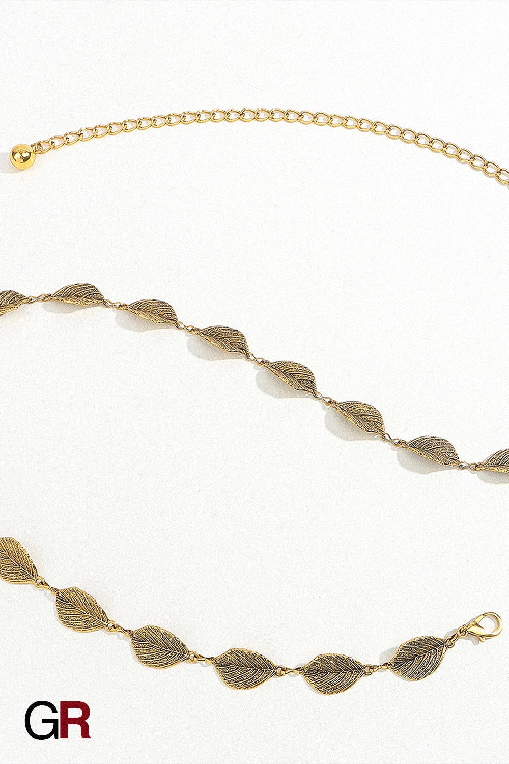 Leaf Style Waist Chain Retro Paired With Denim Skirt And Pants