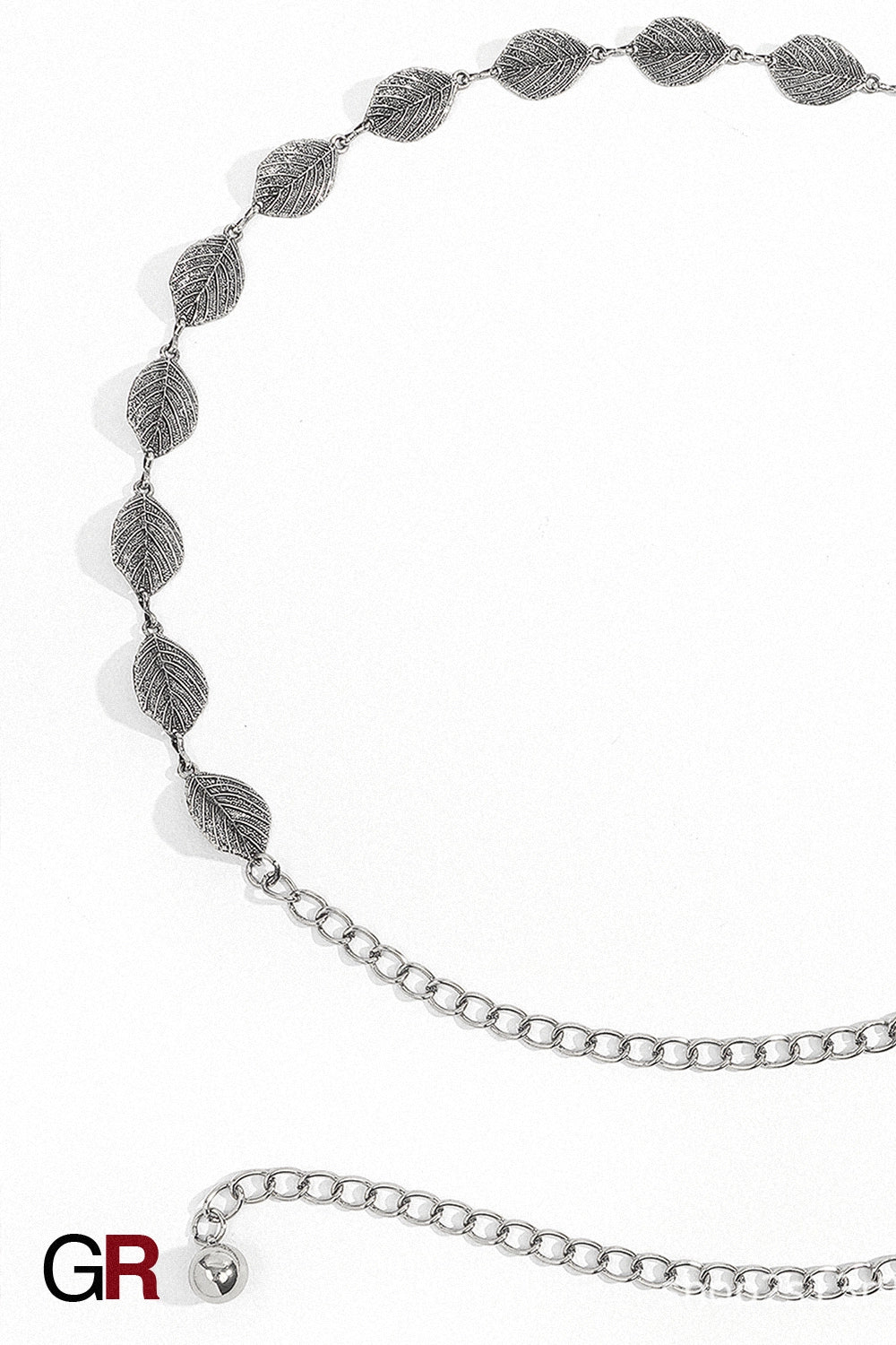Leaf Style Waist Chain Retro Paired With Denim Skirt And Pants