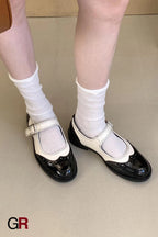 Chunky Heel Retro Minority Mary Jane Leather Shoes