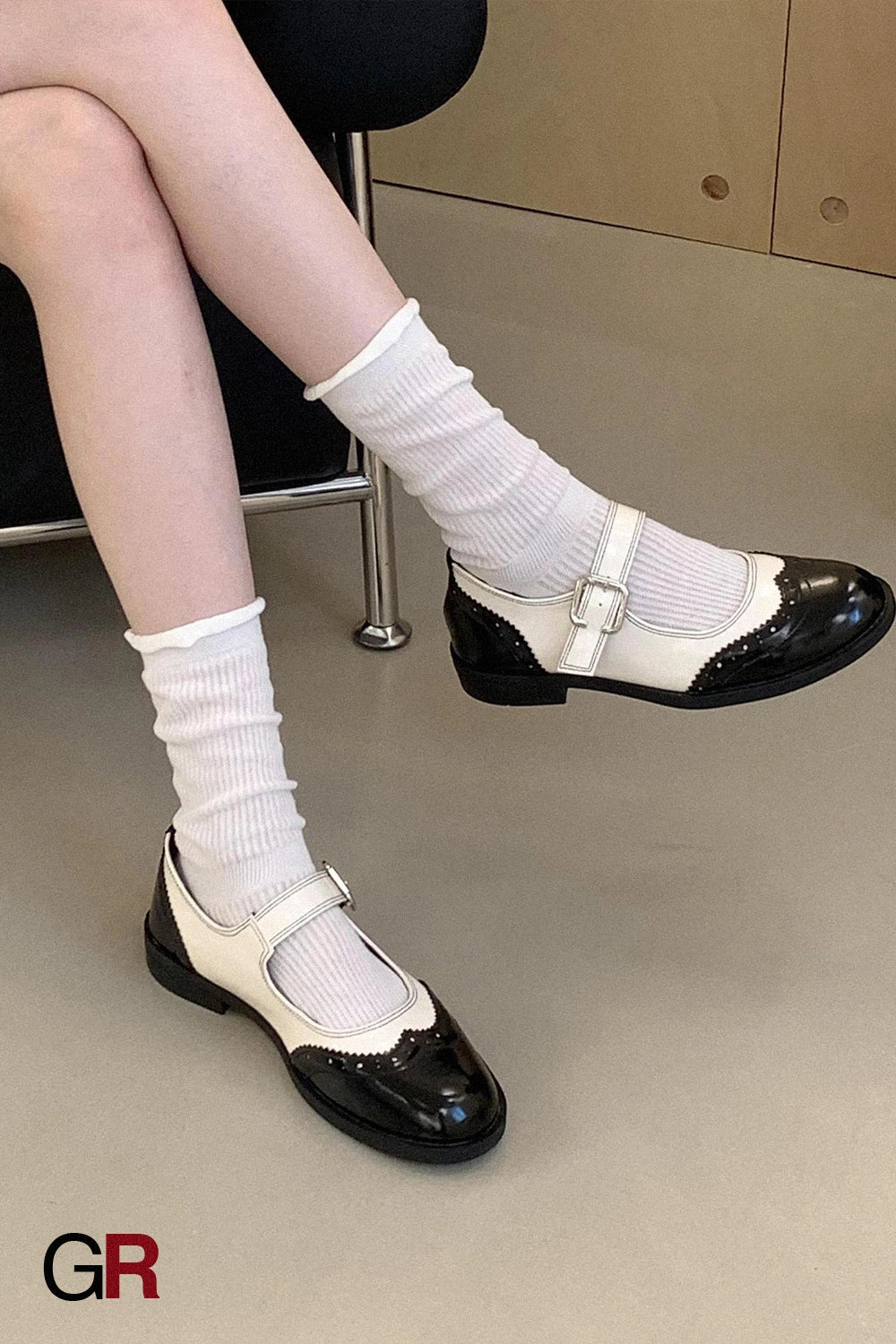 Chunky Heel Retro Minority Mary Jane Leather Shoes