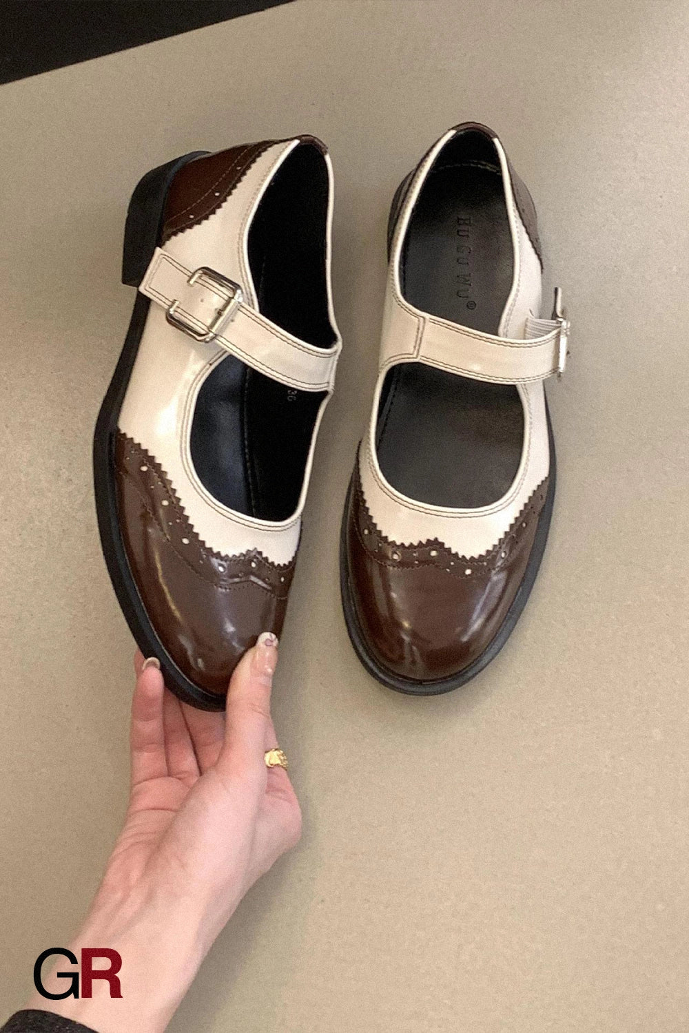 Chunky Heel Retro Minority Mary Jane Leather Shoes