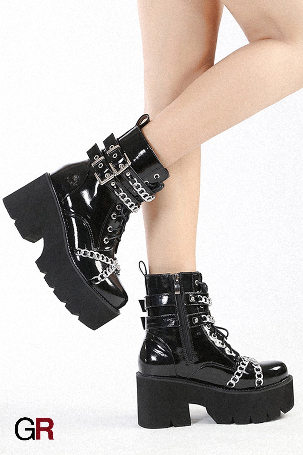 Valentina Chain Combat Boots